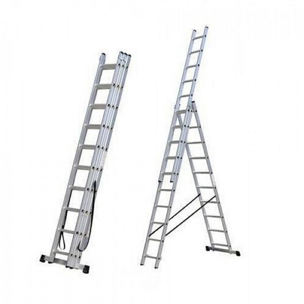 Escalera Aluminio 9 Escalones 3 Tramos EEK9 · Insumos Industriales S.R